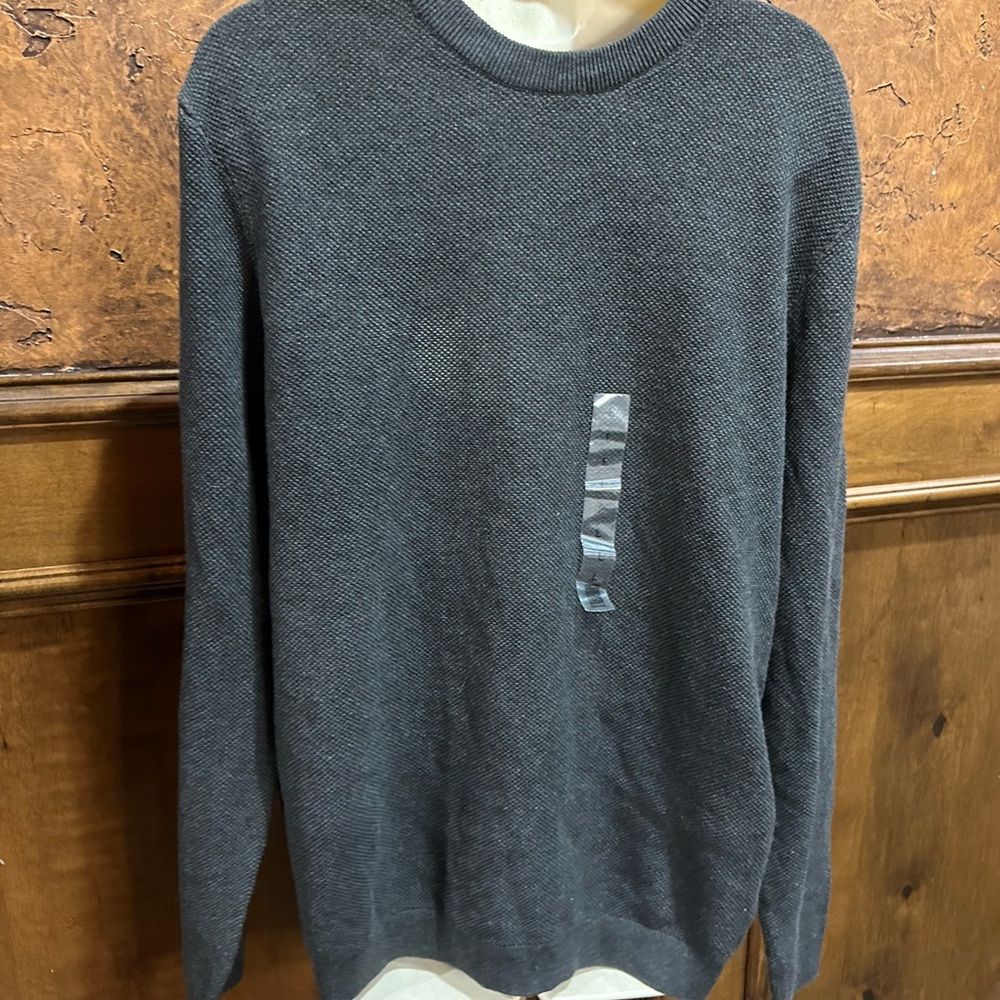 NWT SIZE L Piombo Charcoal Crewneck Sweater - Picture 2 of 8